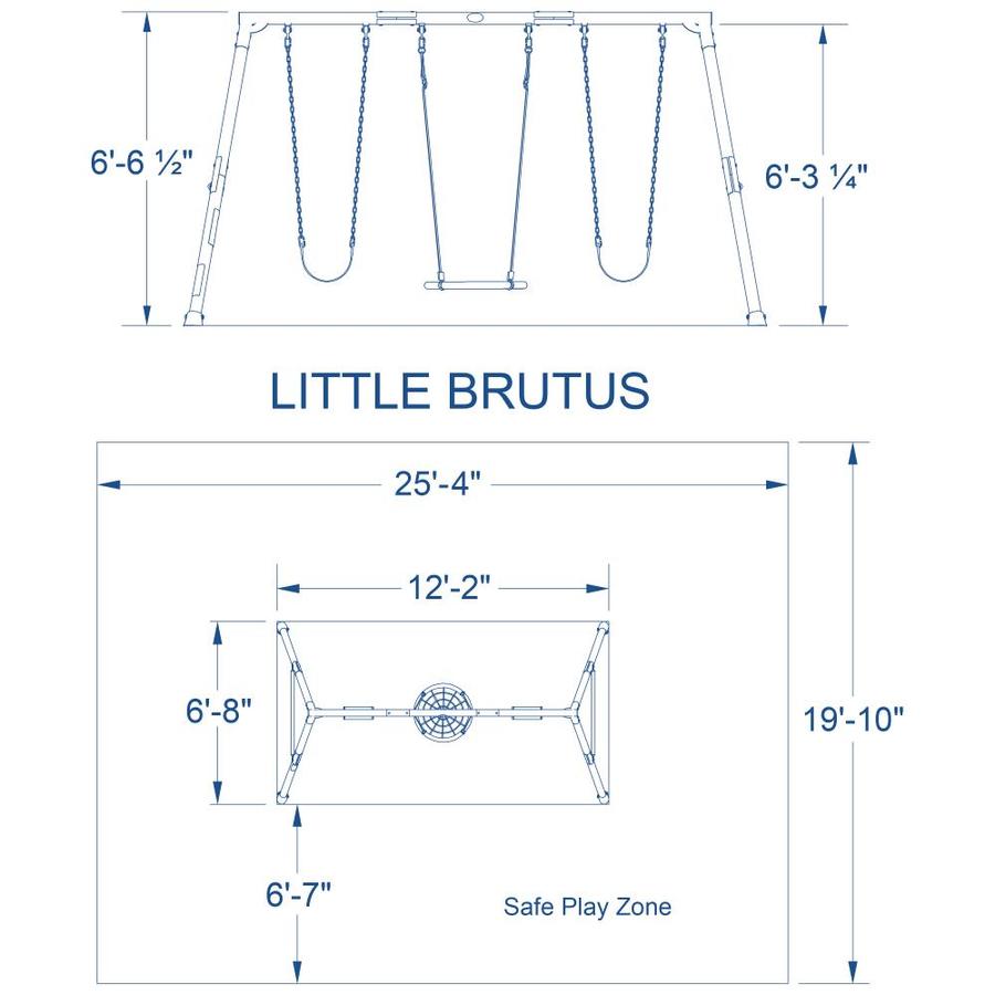 little brutus swing set