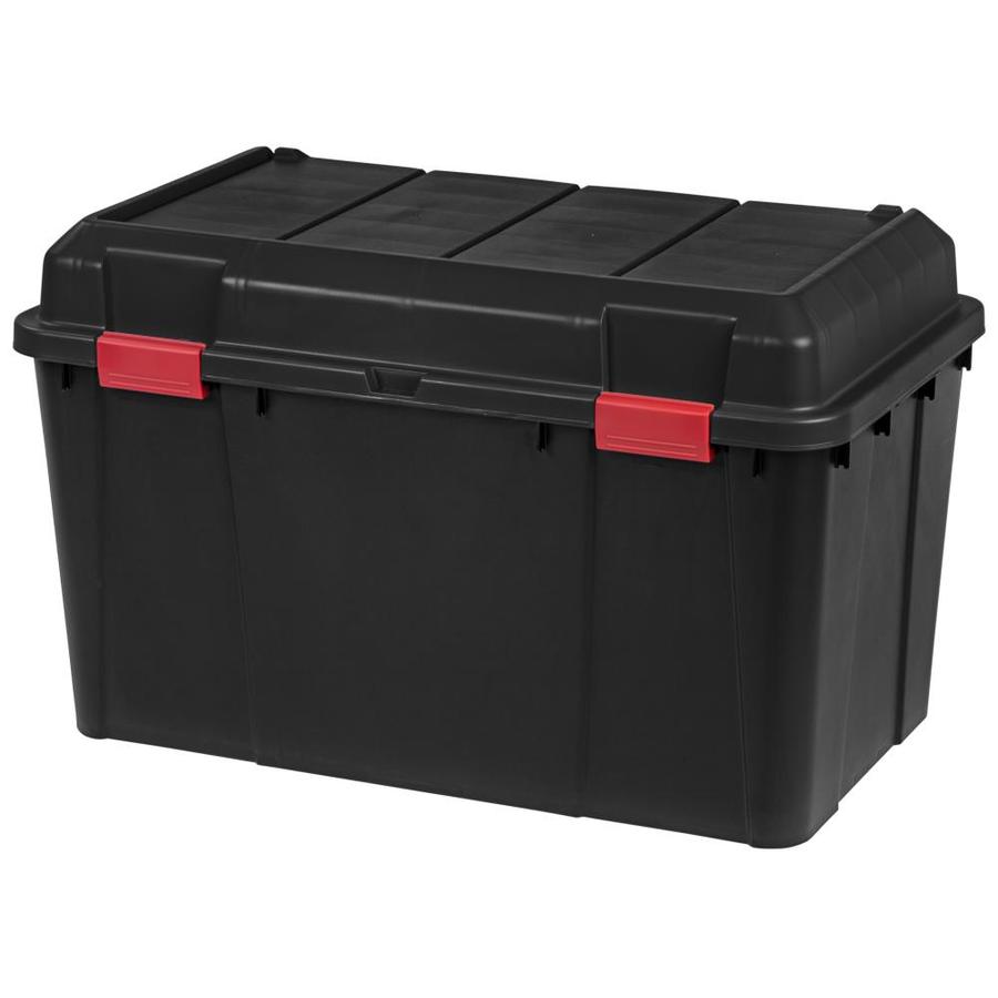 black storage bins