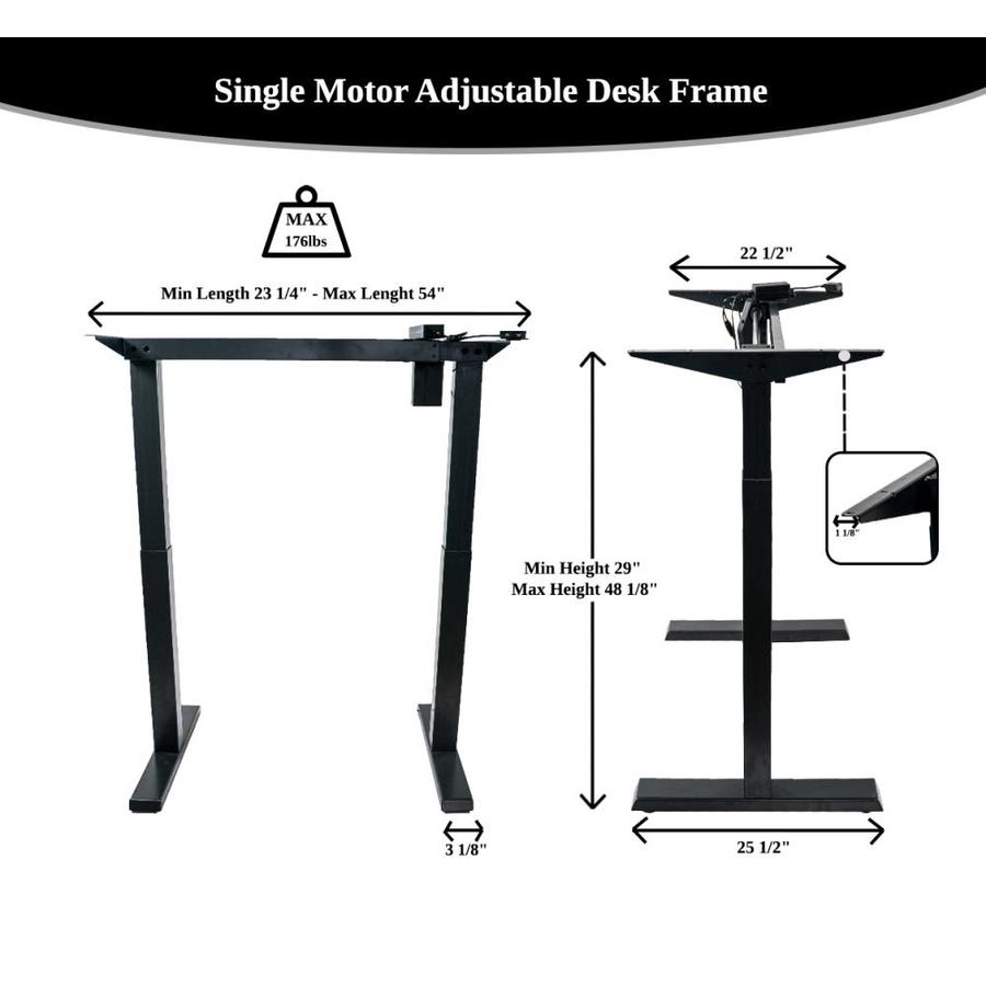 ErgoMax 1Pack Metal Table Leg Corner plate in the Table Leg Hardware