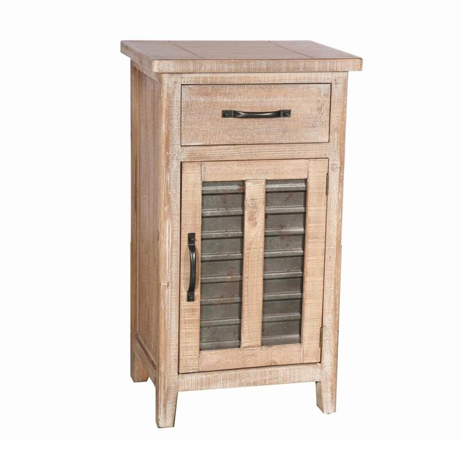 Benzara Farmhouse Storage Accent Cabinet With Drawer And Metal Insert Door Large Brown In The File Cabinets Department At Lowes Com