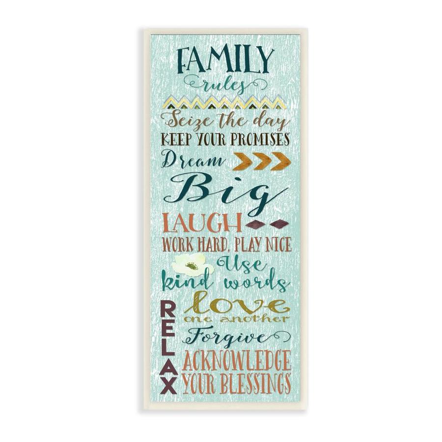 Stupell Industries Family Rules Modern Typography Art Wall Plaque Frameless 12 In H X 12 In W Abstract Wood Print In The Wall Art Department At Lowes Com