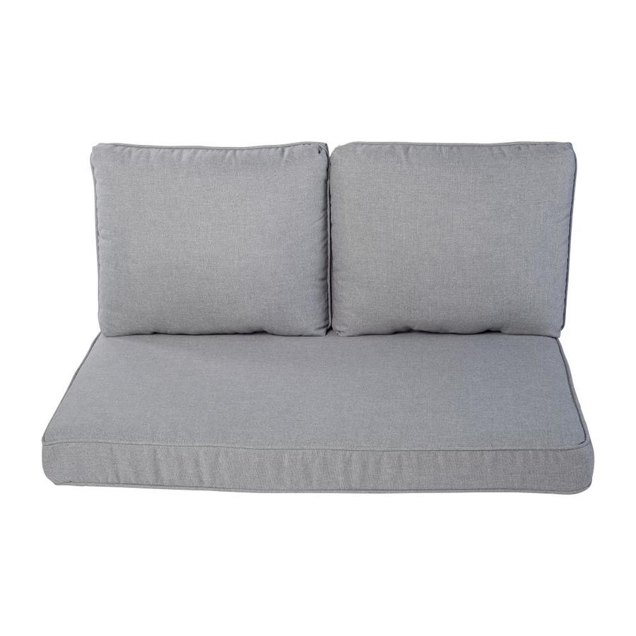 Haven Way Solartex 3 Piece Medium Gray Patio Loveseat Cushion In The Patio Furniture Cushions Department At Lowes Com