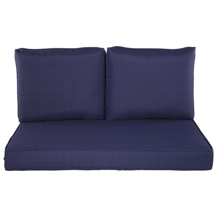 Haven Way 3Piece Navy Patio Loveseat Cushion in the Patio Furniture