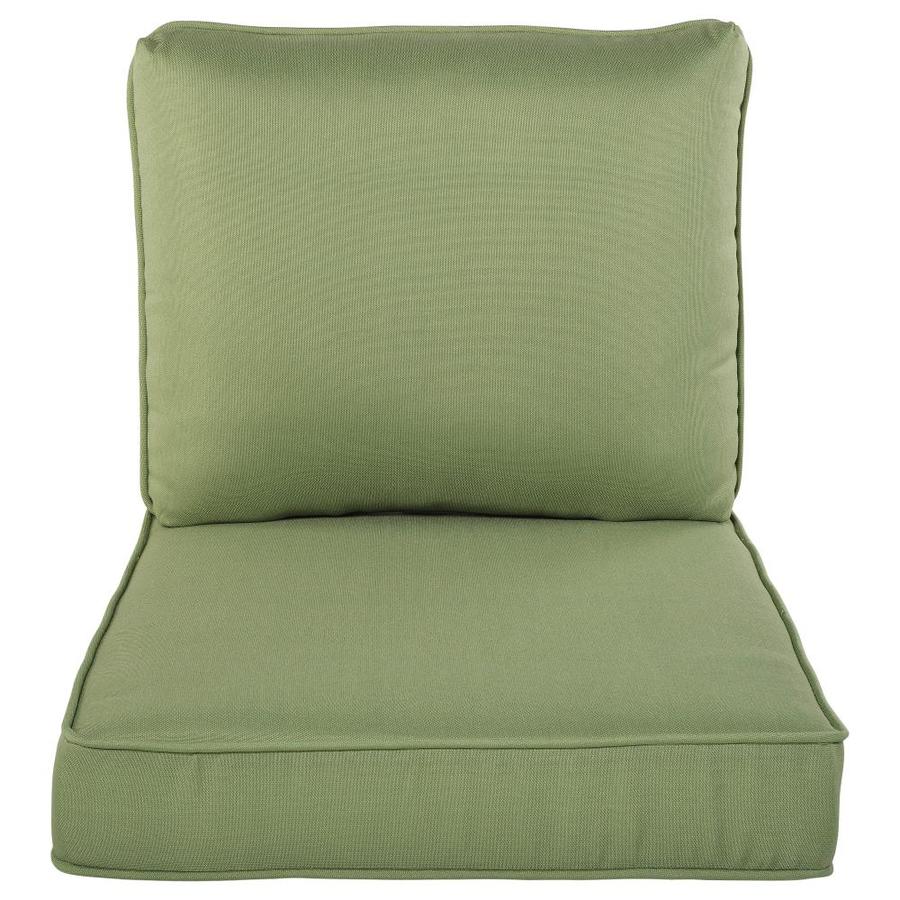 Haven Way Solartex 2-Piece Sage Green Deep Seat Patio Chair Cushion in