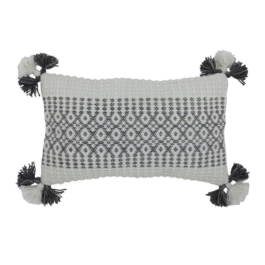 charcoal grey lumbar pillow