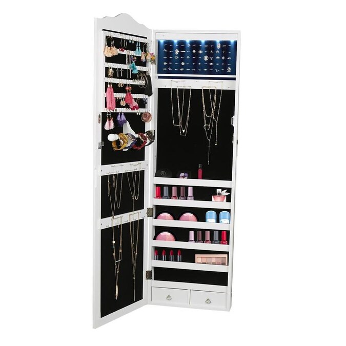 Mind Reader White Wall Mount Jewelry Armoire In The Armoires Department At Com - Locking Jewelry Armoire Canada Mind Reader White Wall Mount Jewelry Armoire In The Armoires Department At Com - Locking Jewelry Armoire Canada