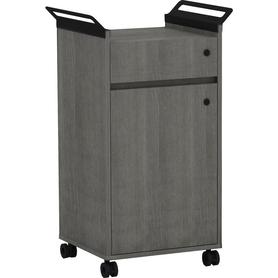 Lorell Mobile Storage Cabinet With Drawer 23 5 In X 17 8 In X 36 4 In 1 X Door Mobility Built In Handle Charcoal Gray Laminate Steel Assembly Required In The Office Cabinets Department At Lowes Com