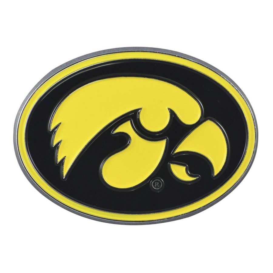FANMATS NCAA University of Iowa Hawkeyes Chrome Team Emblem