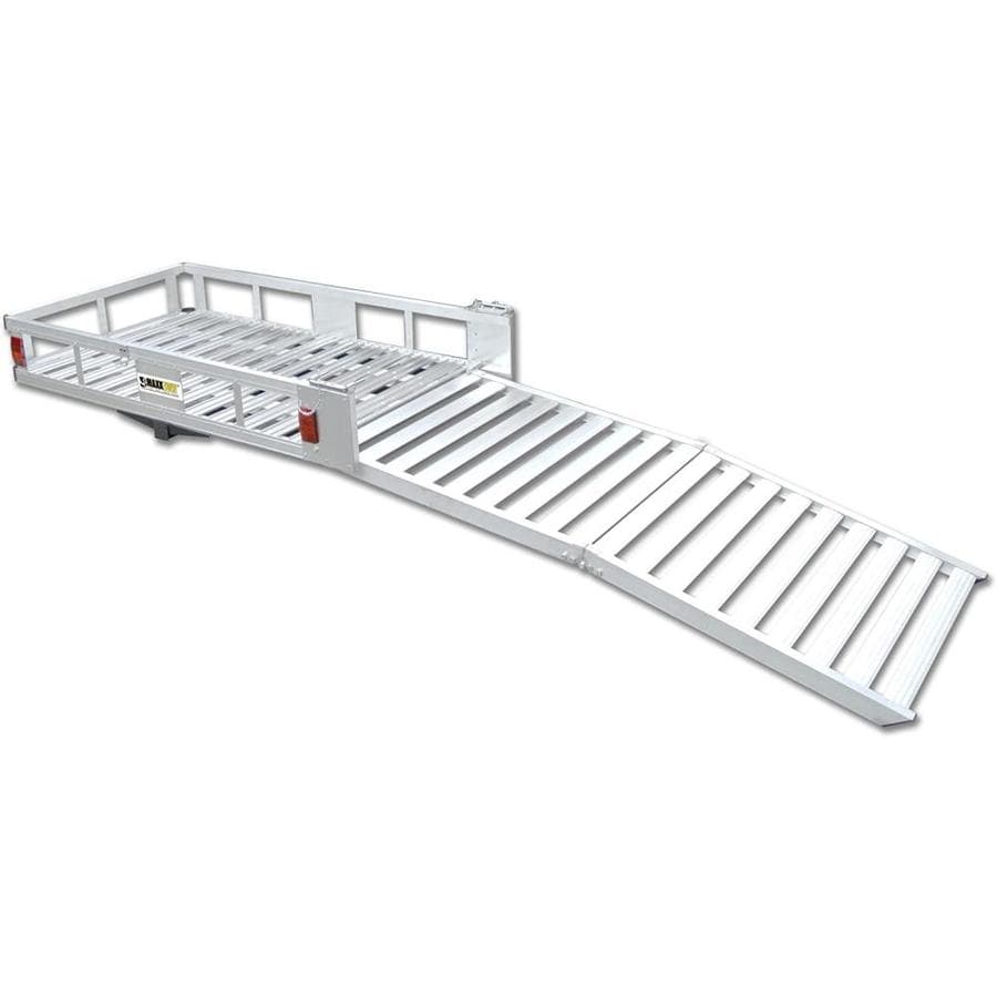 Photo 1 of MaxxHaul MaxxHaul 52-1/2-in. x 29-in. Aluminum Cargo Carrier with 60-in. Folding Ramp