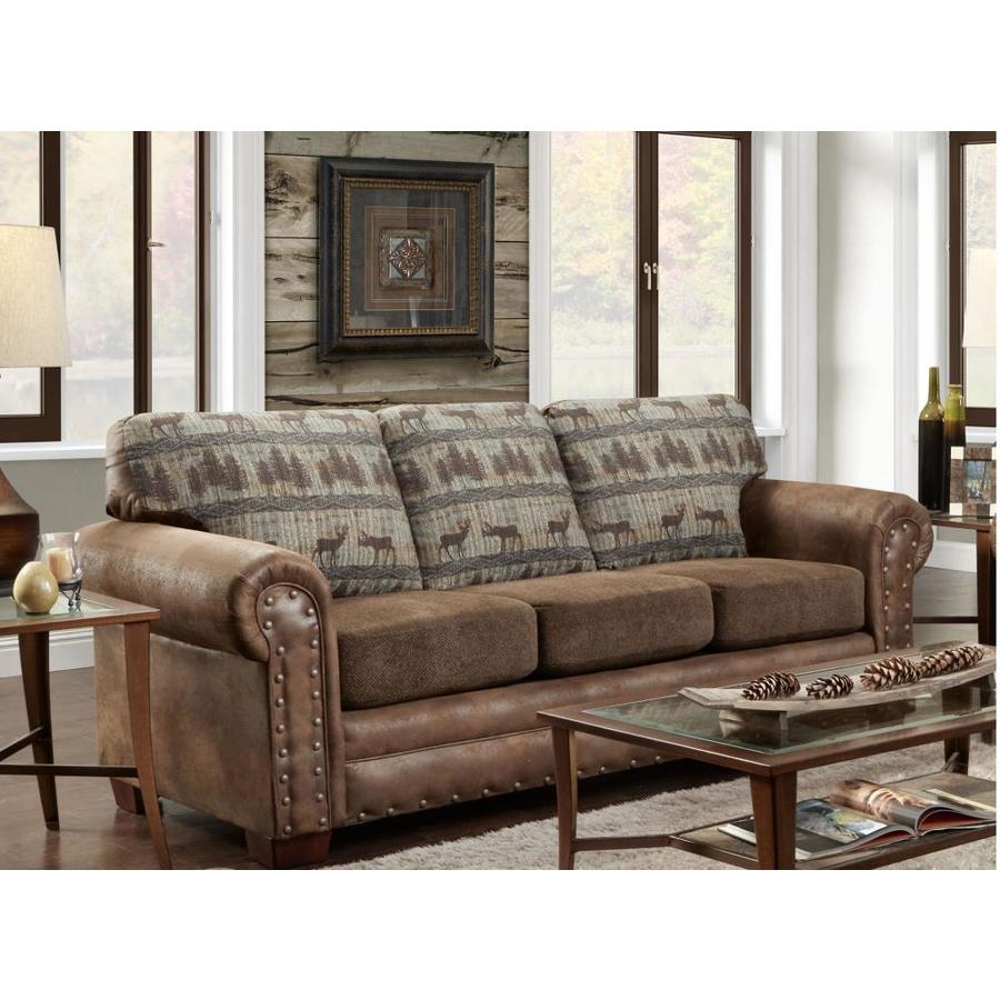 American Furniture Classics Deer Teal Deer Teal Faux Leather Sofa Bed ...