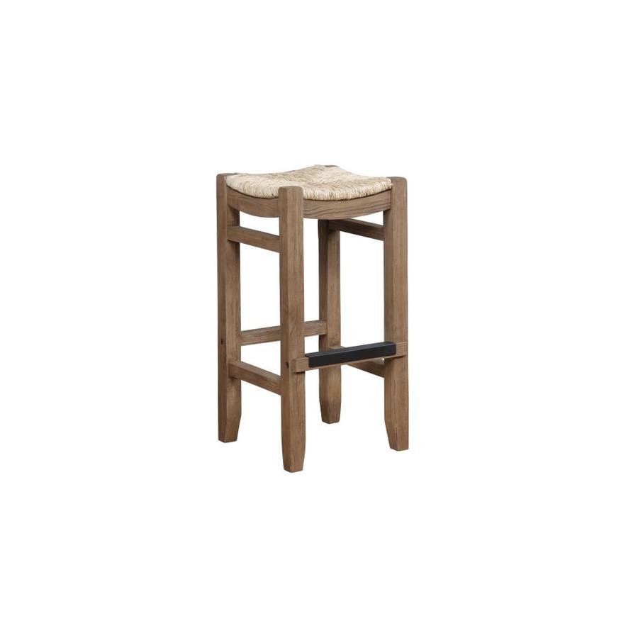 Alaterre Furniture Newport 30 In H Wood Bar Stool With Rush Seat In The Dining Chairs Department At Lowes Com