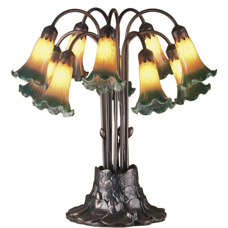 Meyda Tiffany Lighting Pond Lily Antique Table Lamp With Tiffany Style Shade In The Table Lamps