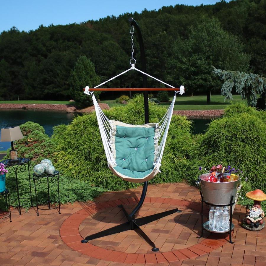 Sunnydaze Decor Sea Grass Fabric Hammock Chair with Stand in the Hammocks department at