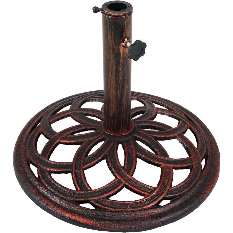 Sunnydaze Decor Cast Iron Umbrella Base With Celtic Knot Design 17 In Diameter In The Patio Umbrella Bases Department At Lowes Com