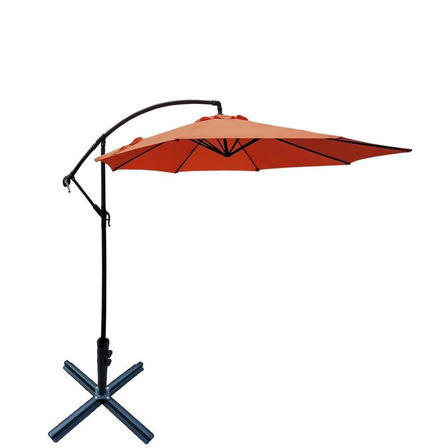 Casainc Round Orange With Orange Aluminum Frame Crank Garden Patio Umbrella In The Patio Umbrellas Department At Lowes Com