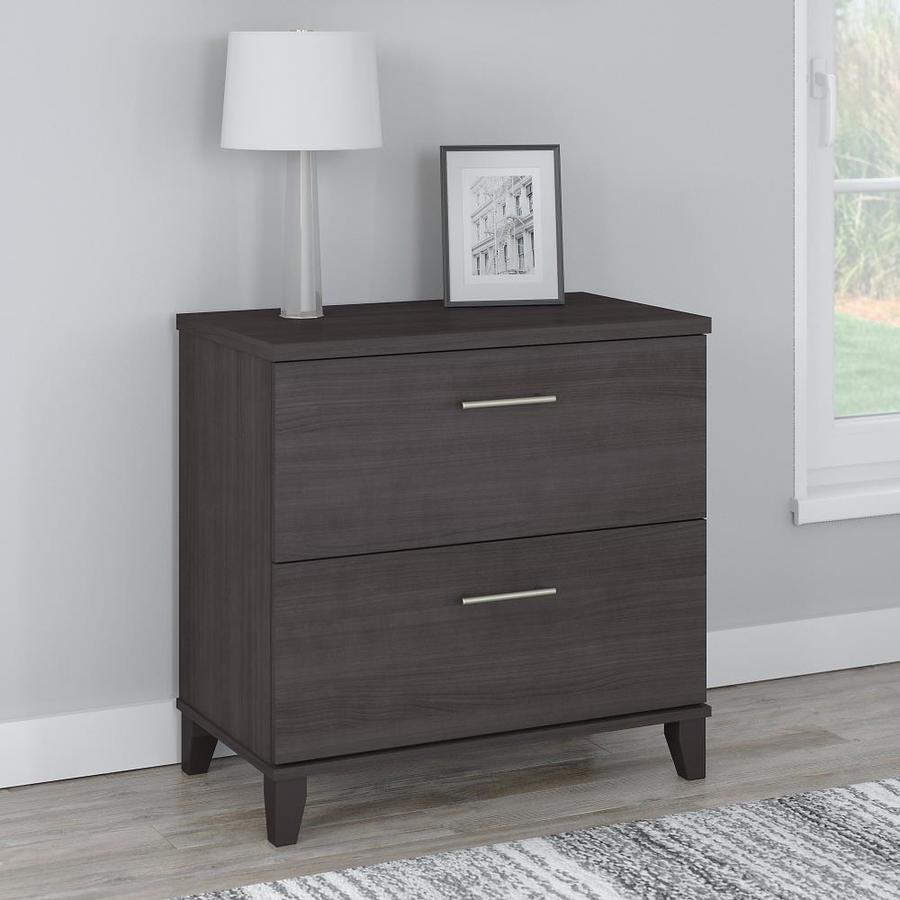 Bush Furniture Bush Furniture Somerset 2 Drawer Lateral File Cabinet In Storm Gray In The File Cabinets Department At Lowes Com