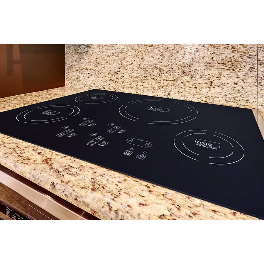 True Induction 30in 4 Elements Smooth Surface (Radiant) Black Electric