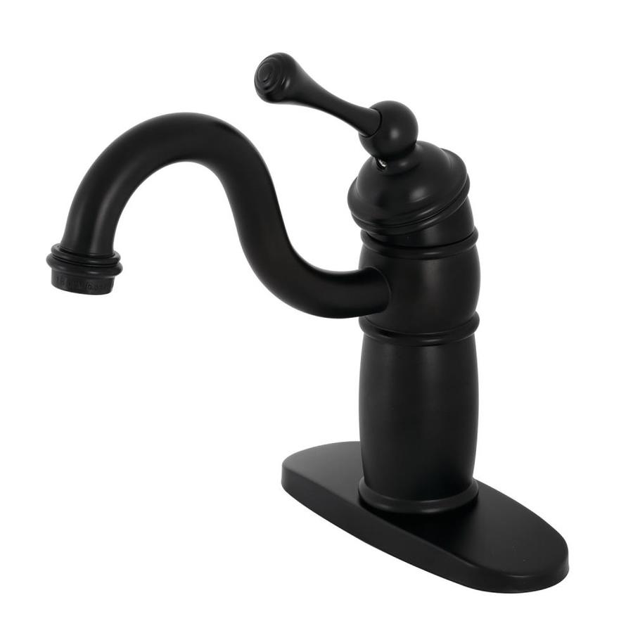 Kingston Brass Vintage Matte Black 1Handle Deck Mount Bar and Prep