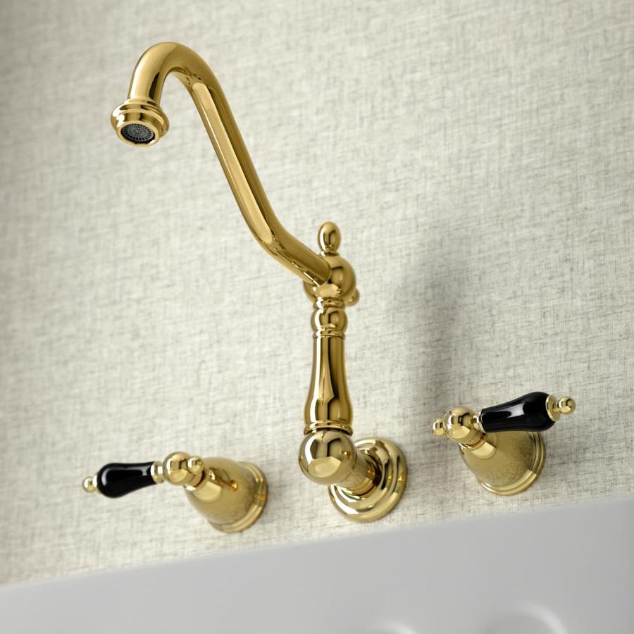 Kingston Brass Duchess Polished Brass 2 Handle Wall Mount High Arc