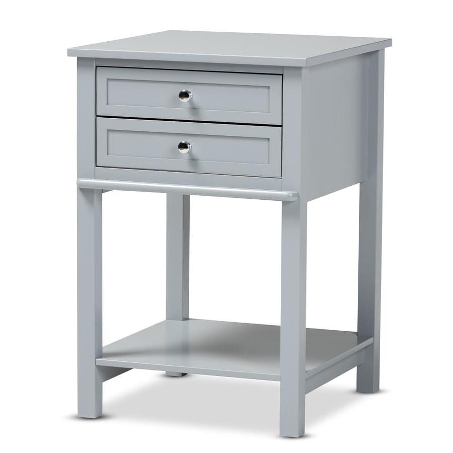 Baxton Studio Willow Modern 2 Drawer Nightstand In The Nightstands Department At Lowes Com