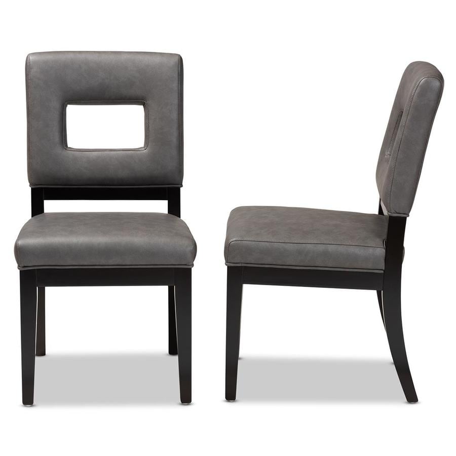 Baxton Studio Set Of 2 Faustino Contemporary/Modern Faux Leather ...