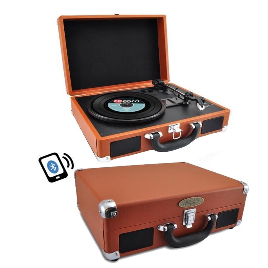 Pyle Home Portable Vintage Classic Style Bluetooth Turntable System