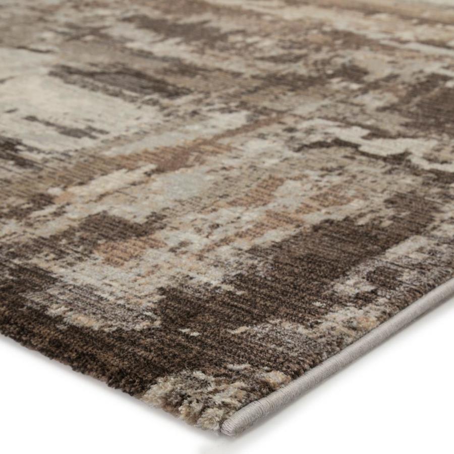 Ardora 9 x 12 Brown/Light Gray Indoor Abstract Industrial Area Rug in