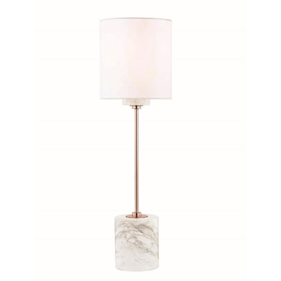 grey and copper table lamp