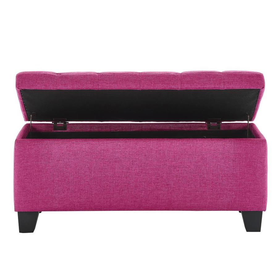 Hot Pink Tufted Ottoman : The adore tufted ottoman, pink brings your