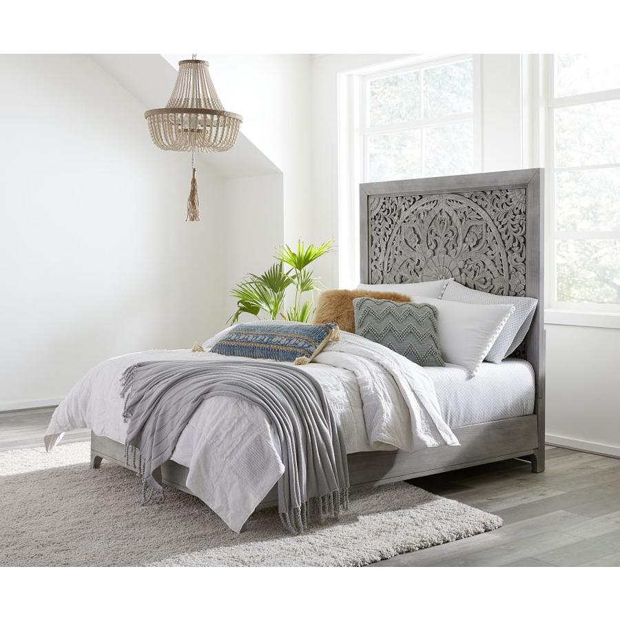 Modus Furniture Boho Chic Washed White California King Platform Bed In The Beds Department At Lowes Com