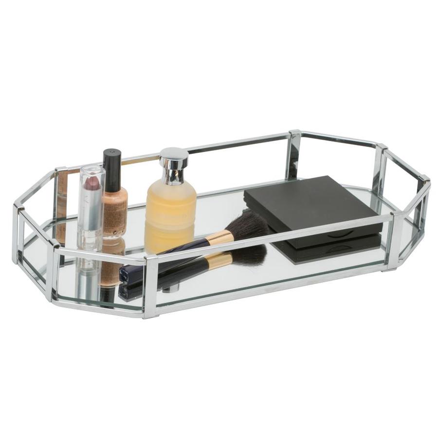 Home Details Trays Chrome Metal Vanity Tray in the Bathroom Accessories