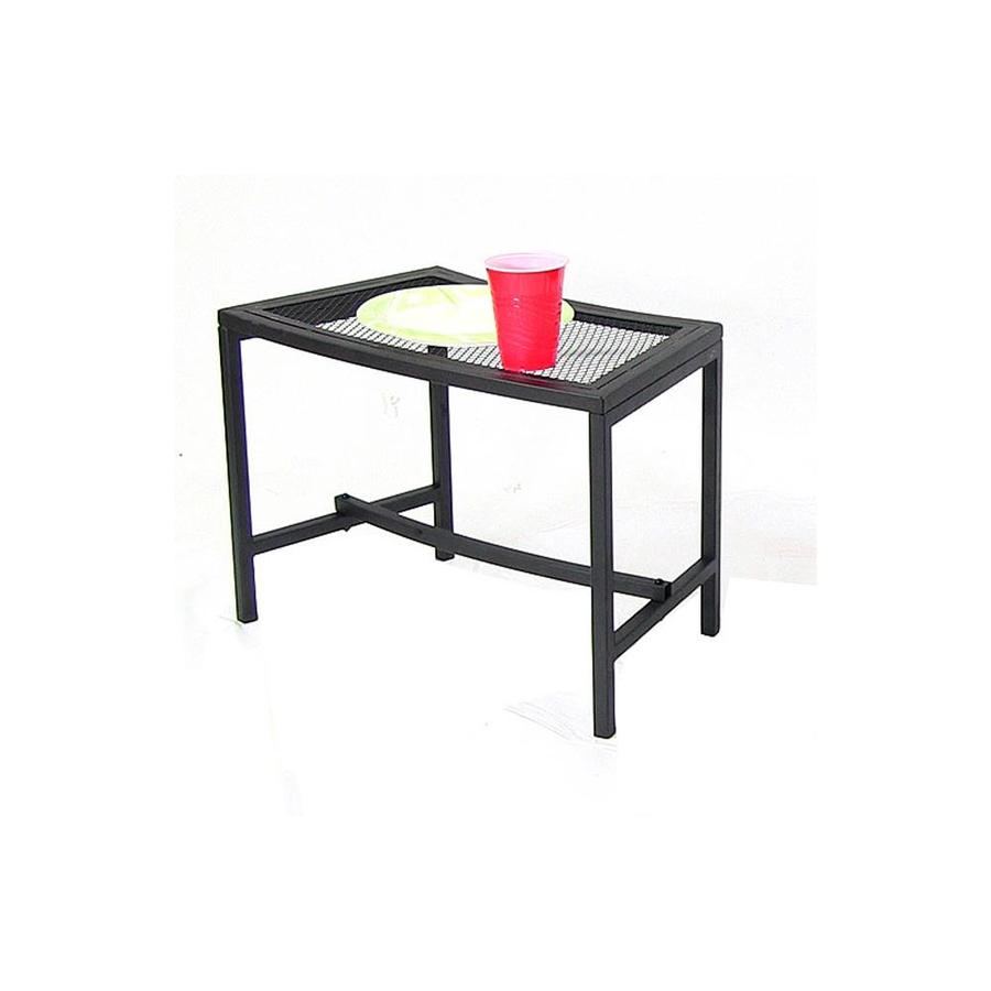 Sunnydaze Decor Black Metal Mesh Patio Side Table Lightweight And Portable Outdoor Furniture Heavy Duty Modern Camp Fire Or Fire Pit End Table 23 In 1 Table In The Fire Pit Accessories Department