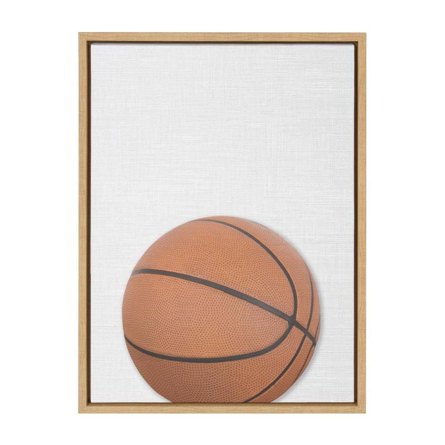 Designovation Designovation Sylvie Color Basketball Portrait Framed Canvas Wall Art 18x24 Natural Sporty Wall Decor For Home In The Wall Art Department At Lowes Com