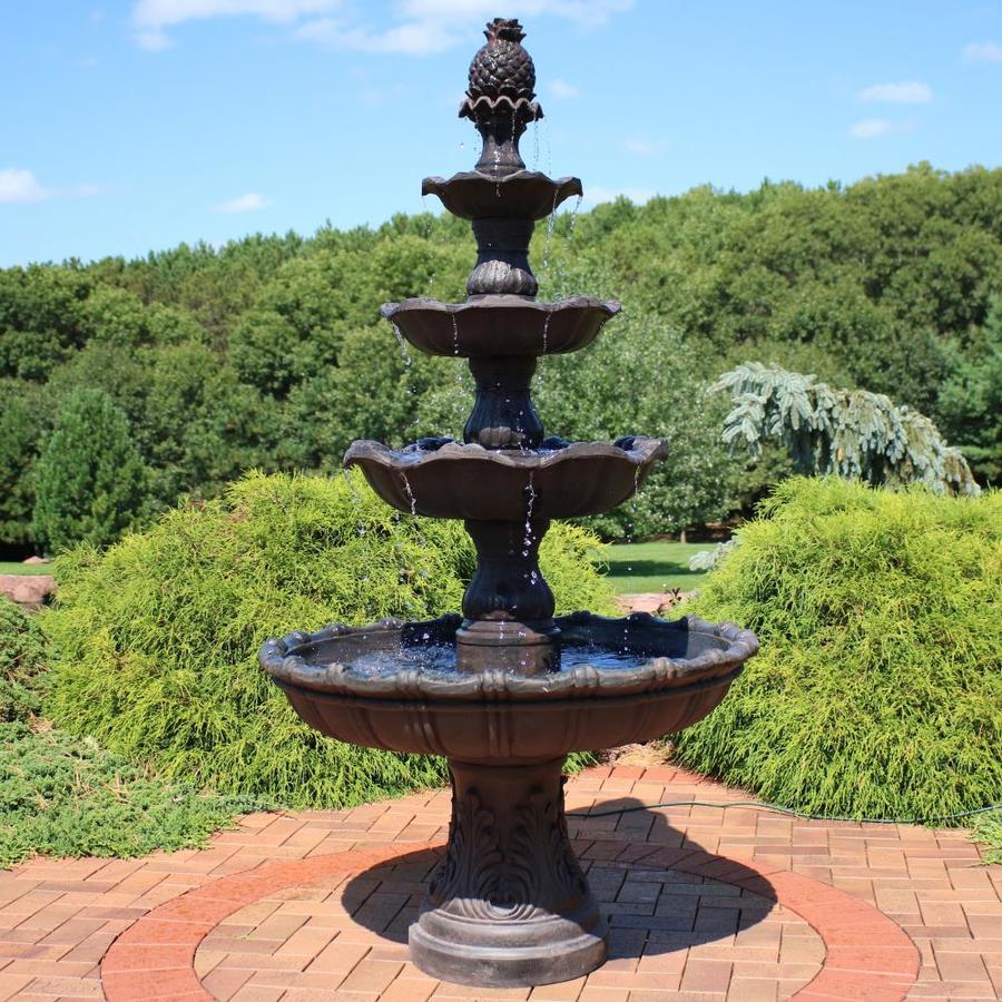 Sunnydaze Decor 4Tier Grand Courtyard Outdoor Garden Water Fountain