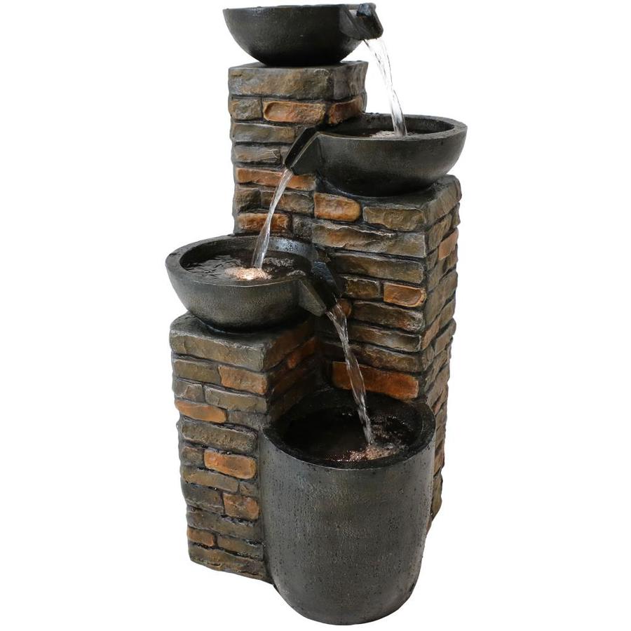 old fashion pot fountain with led light on jeco old fashion pot outdoor fountain with led light