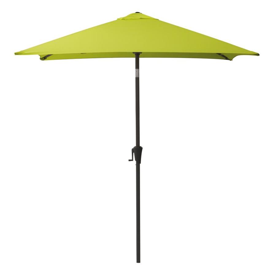 Corliving 6 5 Ft Square Lime Green With Black Steel Frame Push Button Tilt Market Patio Umbrella In The Patio Umbrellas Department At Lowes Com