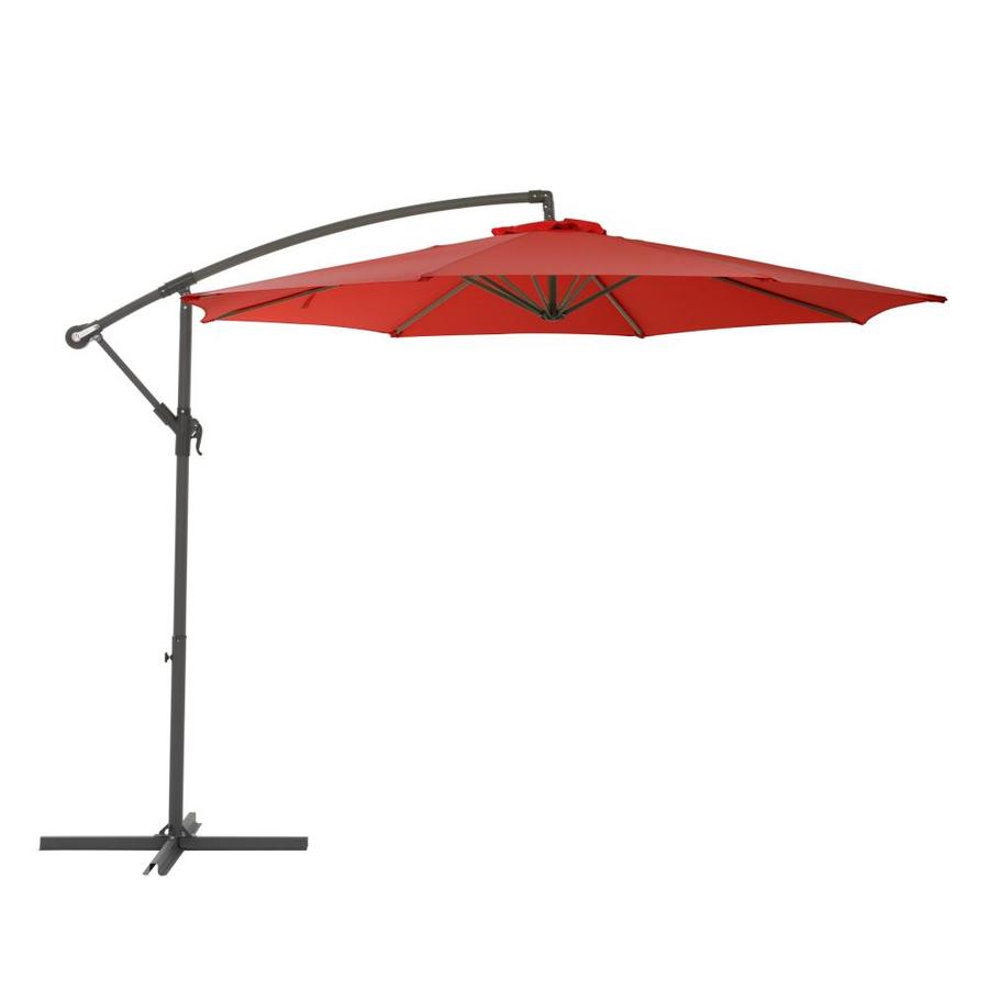 red patio umbrella