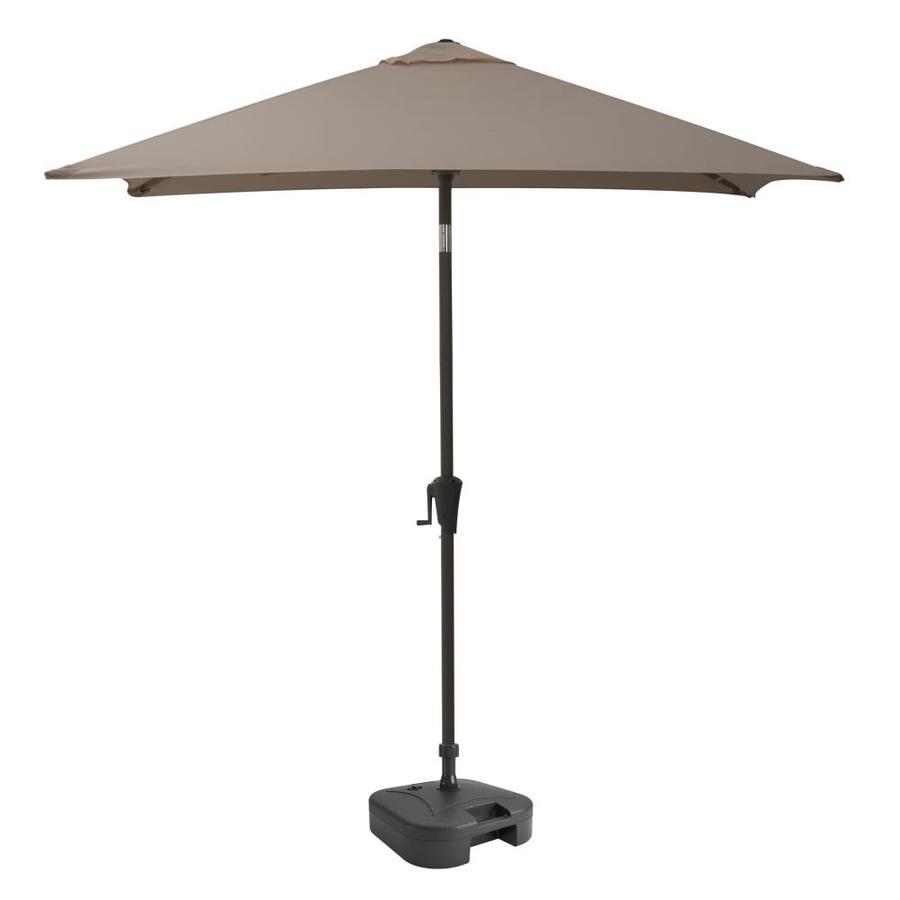 grey patio umbrella with base