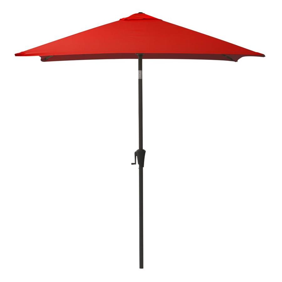 red patio umbrella