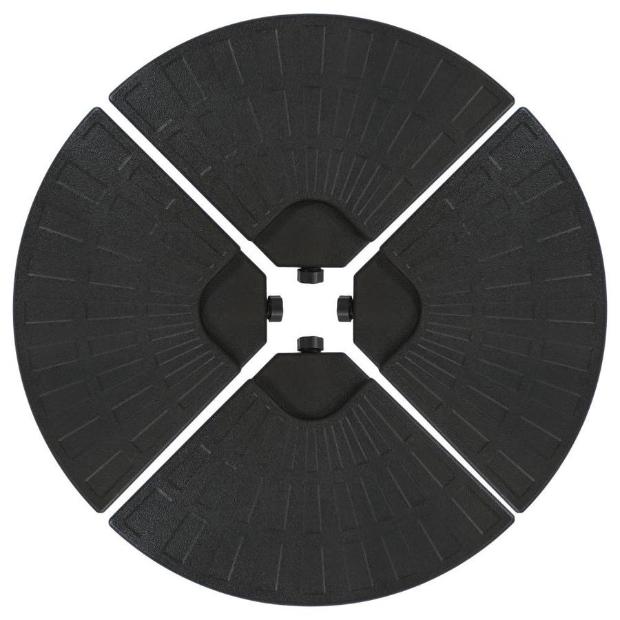 Sunnydaze Decor Heavy Duty Cantilever Offset Patio Umbrella Base Plates Fill With Water Or Sand Fits Outdoor Cross Style Bases Set Of 4 Black In The Patio Umbrella Bases Department At Lowes Com