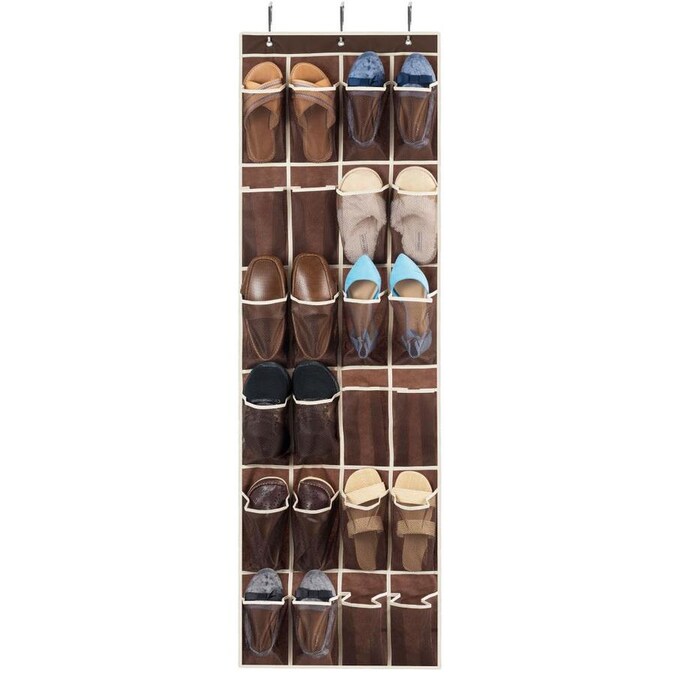 OSTO Over The Door Shoe Organizer- 24 Breathable Pockets, 12 Pairs of Shoe 64in x 18in in the ...