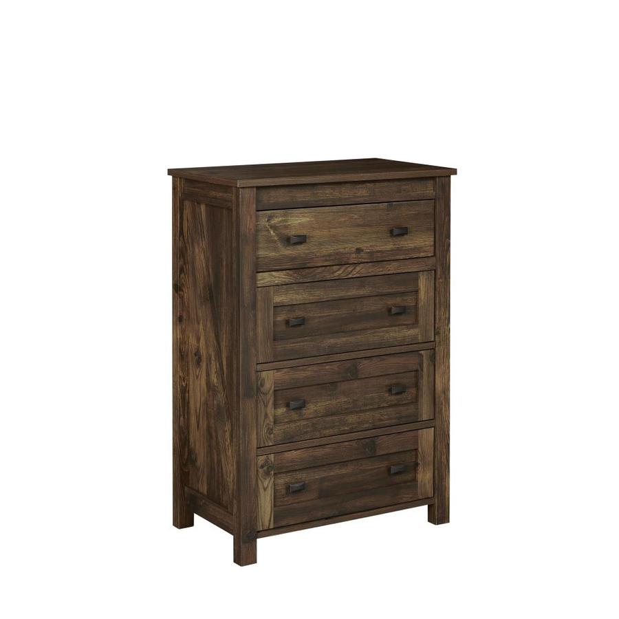 Ameriwood Home Farmington 4 Drawer Dresser Rustic In The Dressers Department At Lowes Com