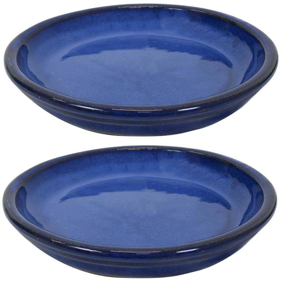 Sunnydaze Decor 2Pack 7in Imperial Blue Ceramic Plant