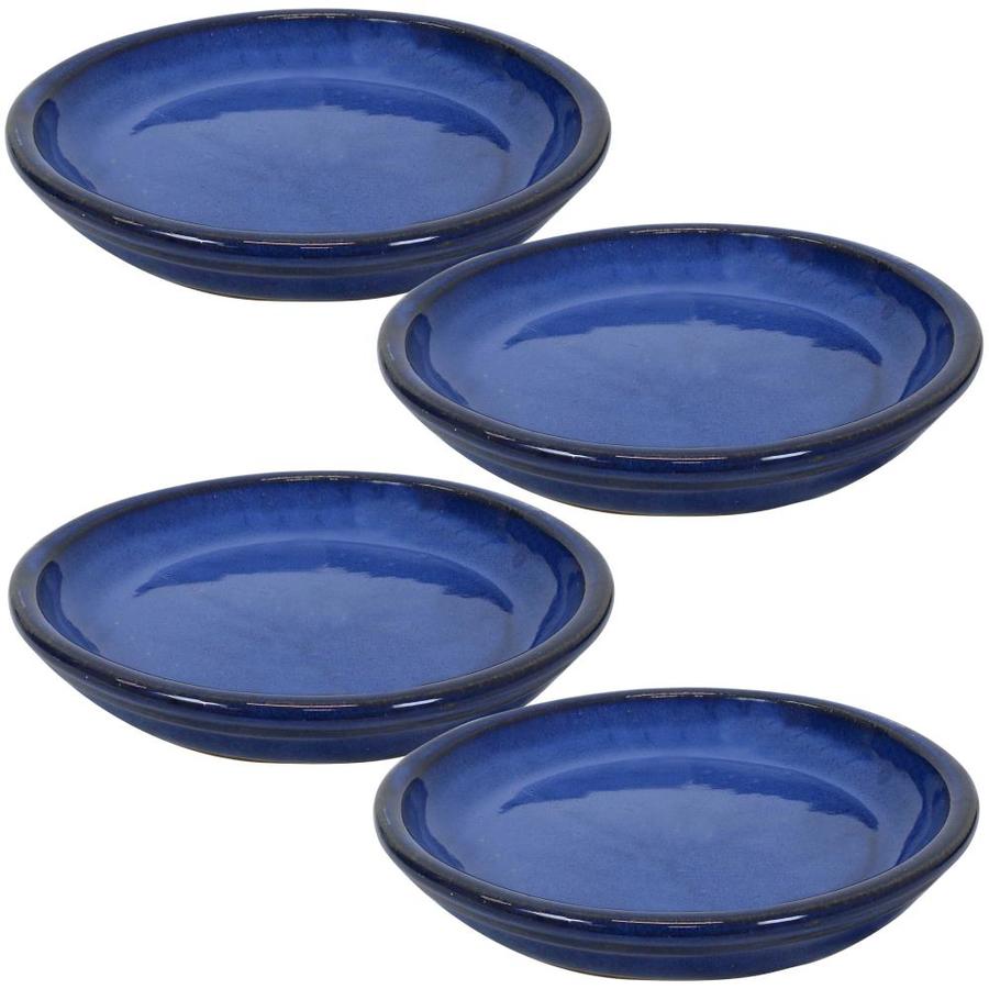 Sunnydaze Decor 4Pack 7in Imperial Blue Ceramic Plant