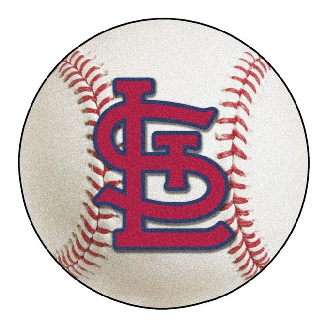 FANMATS St. Louis Cardinals MLB Baseball Mat White Round Indoor Door Mat (Common: 2-ft x 2-ft ...