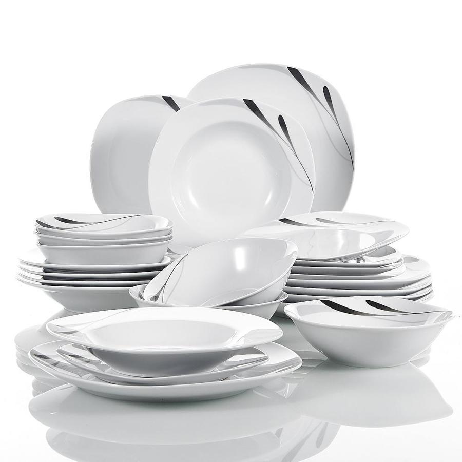 VEWEET 24Piece White Dinnerware in the Dinnerware department at