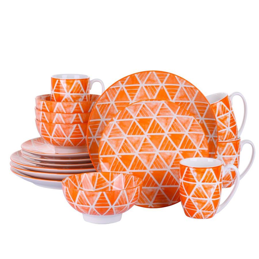 Vancasso 16Piece Orange Dinnerware in the Dinnerware department at