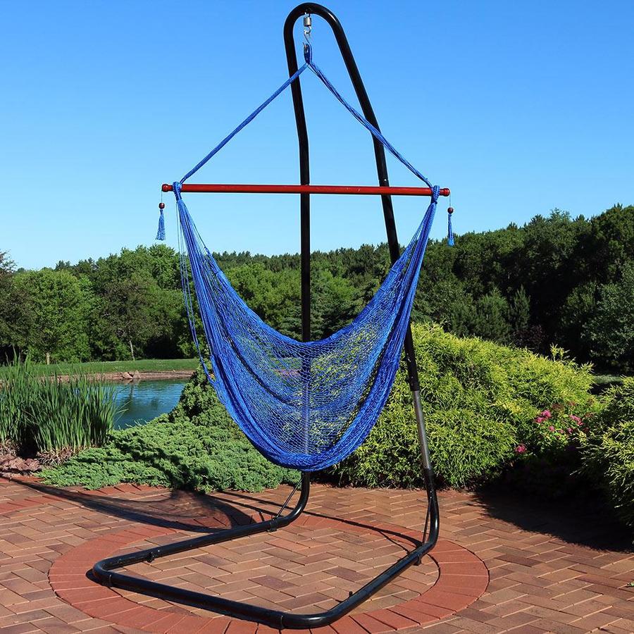 Sunnydaze Decor Hanging Cabo Extra Large Hammock Chair with Adjustable Stand 40 -in Wide Seat 