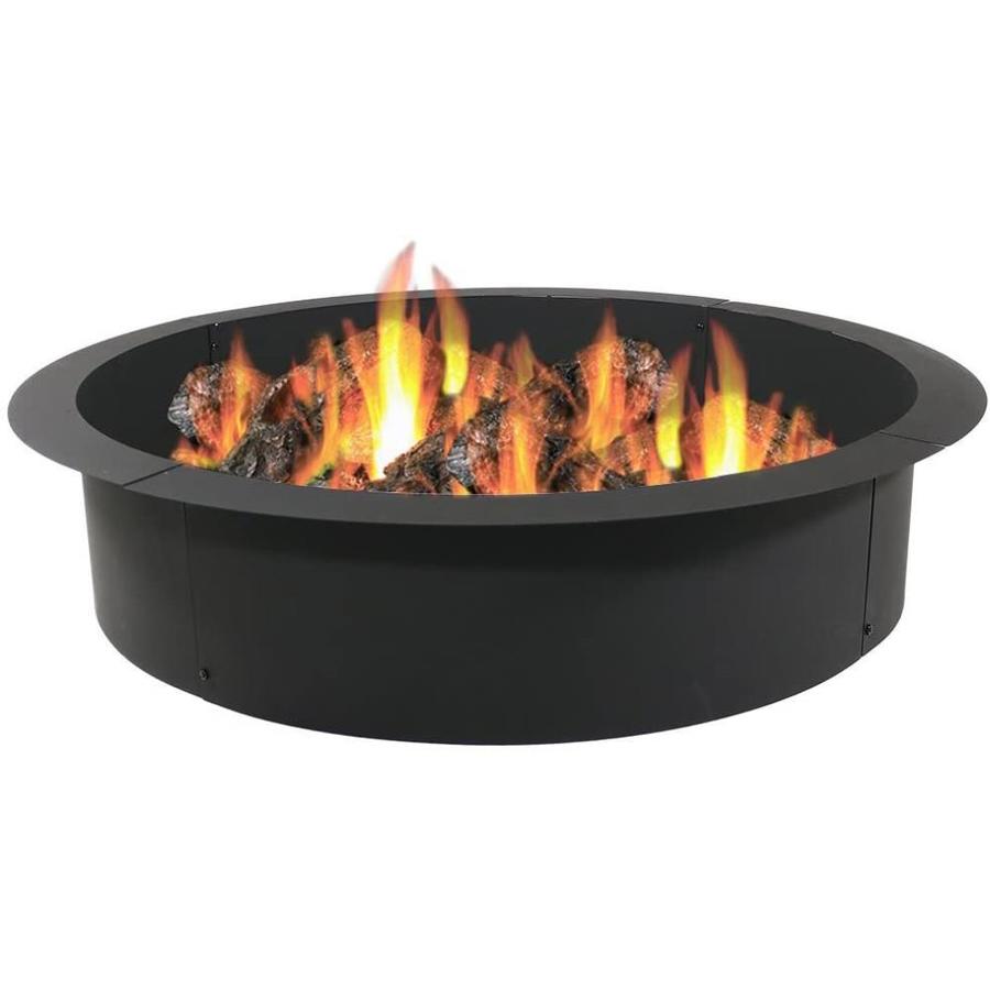 Sunnydaze Decor Wood Burning Outdoor Fire Pit Ring Liner Heavy Duty Diy Above Or In Ground Fire Ring Kit 45 In Outside X 39 In Inside In The Fire Rings Department At Lowes Com