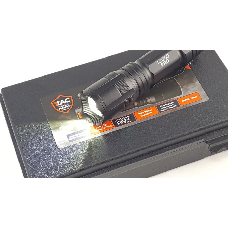 1TAC TC1200 Pro Tactical Kit 1200Lumen LED Rechargeable Flashlight